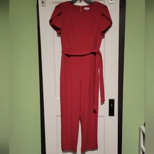 Calvin Klein Red Romper Sz 16